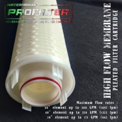 d high flow membrane pleated filter cartridge  medium